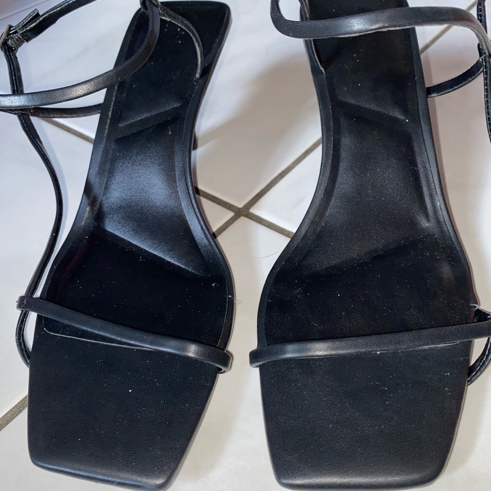INC Black Strappy Heels